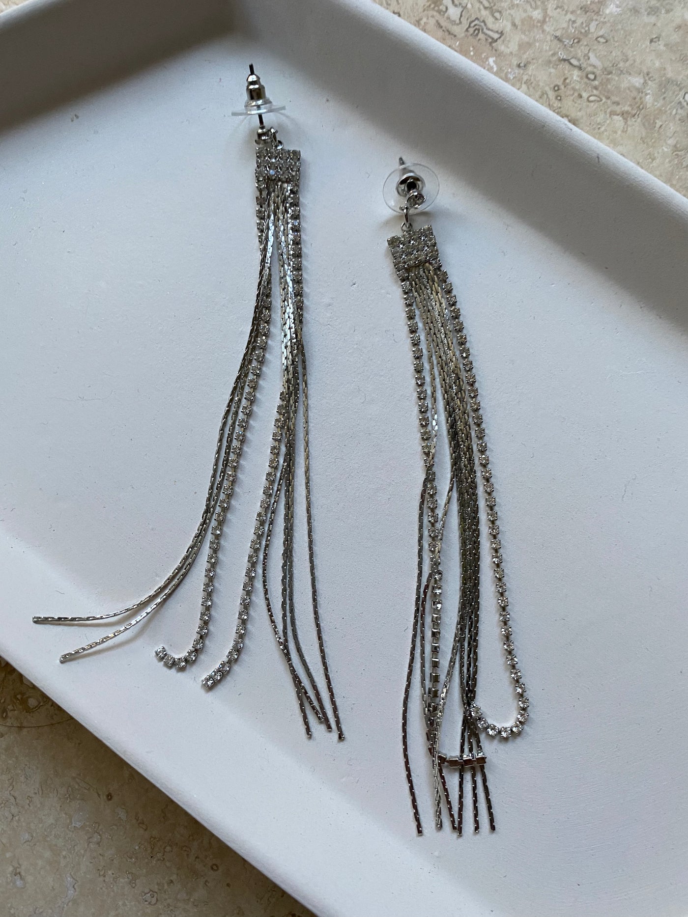 Silver Fringe Earrings